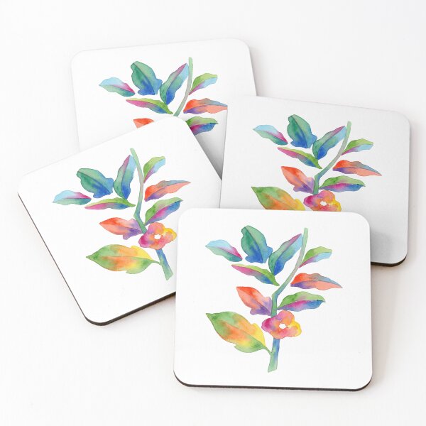 Item preview, Korean Traditional Colorful Botanical Watercolor Branch designed and sold by Yiruda-Art.