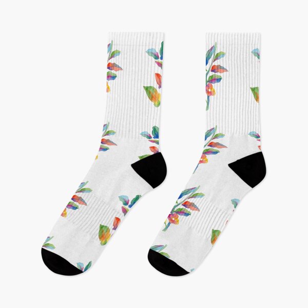 Item preview, Korean Traditional Colorful Botanical Watercolor Branch designed and sold by Yiruda-Art.
