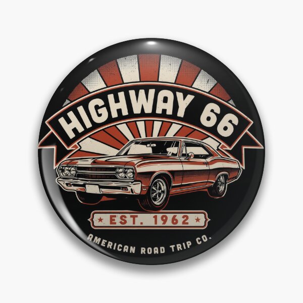 Item preview, Highway 66 American Road Car Retro designed and sold by velorea.