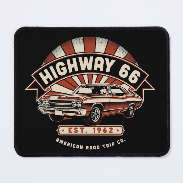 Item preview, Highway 66 American Road Car Retro designed and sold by velorea.