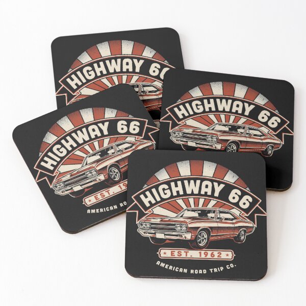 Item preview, Highway 66 American Road Car Retro designed and sold by velorea.