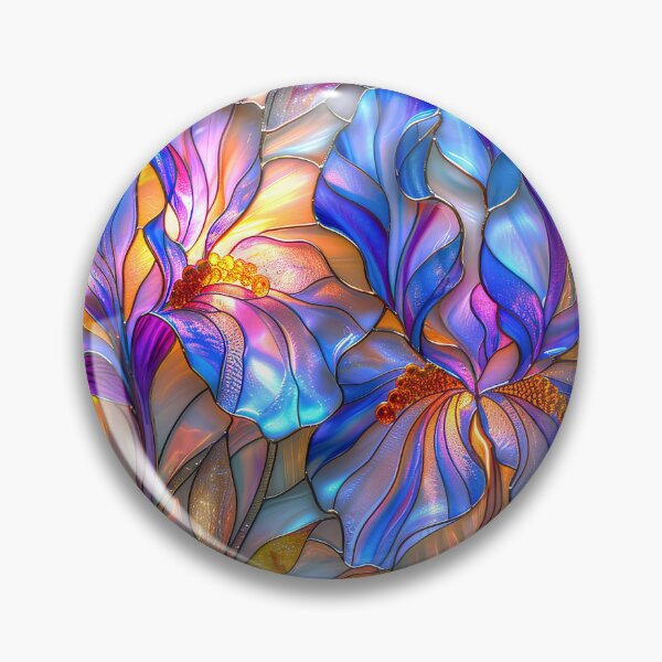 Item preview, Iris Stained Glass Floral Design  designed and sold by MargaretWiktor.
