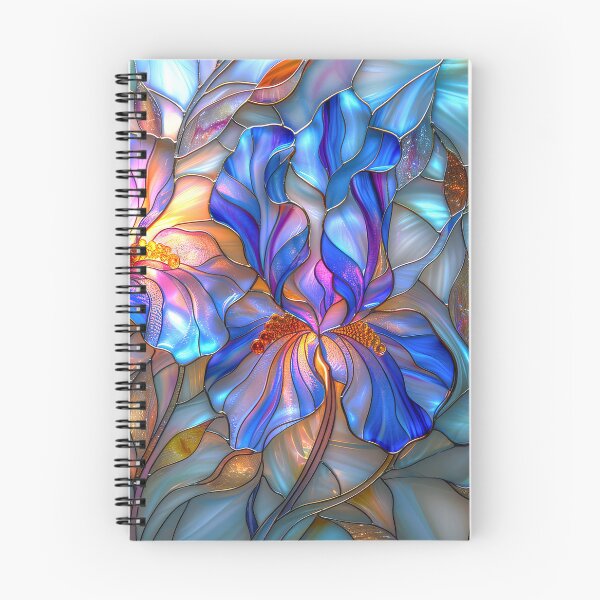 Item preview, Iris Stained Glass Floral Design  designed and sold by MargaretWiktor.