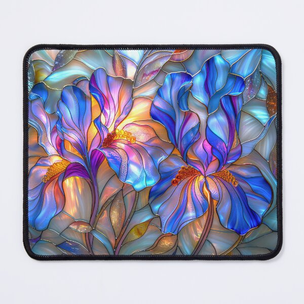 Item preview, Iris Stained Glass Floral Design  designed and sold by MargaretWiktor.