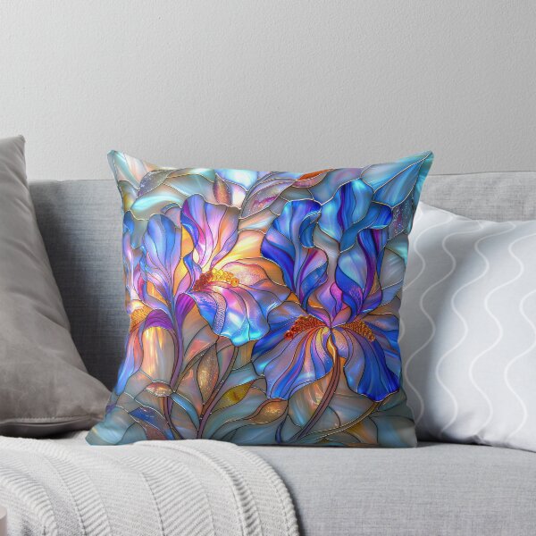 Item preview, Iris Stained Glass Floral Design  designed and sold by MargaretWiktor.