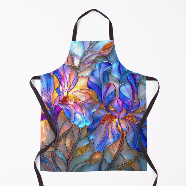 Item preview, Iris Stained Glass Floral Design designed and sold by MargaretWiktor.