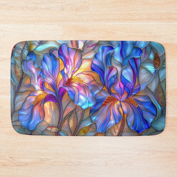 Item preview, Iris Stained Glass Floral Design  designed and sold by MargaretWiktor.