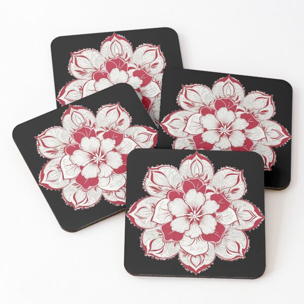 Item preview, Hibiscus Folk Embroidery Mandala Clipart Collection 5 designed and sold by PlayPlearnZone.