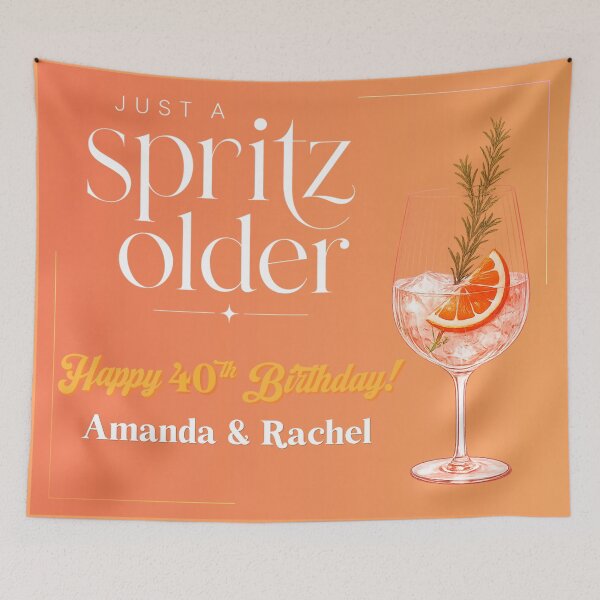 Item preview, Copy of  40th Birthday Tapestry 7 - just a spritz older designed and sold by taylorvinyls.