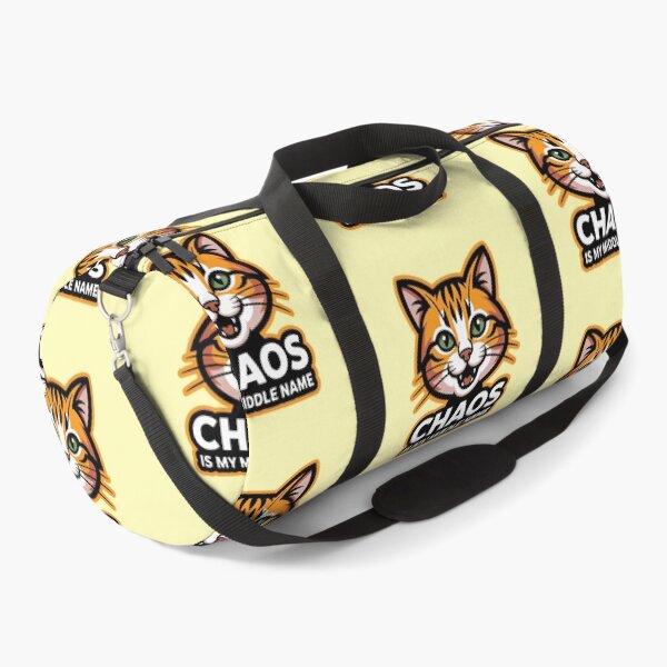 Item preview, Chaos Is My Middle Name Funny Cat Cartoon Design designed and sold by PrintandJoy.