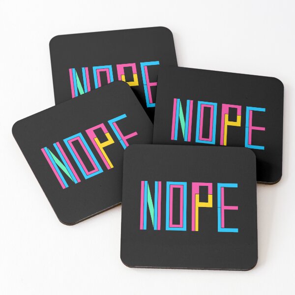 Item preview, Colorful Nope Typography Funny Quote designed and sold by nimoxi.
