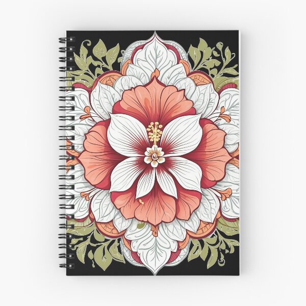 Item preview, Hibiscus Folk Embroidery Mandala Clipart Collection 6 designed and sold by PlayPlearnZone.
