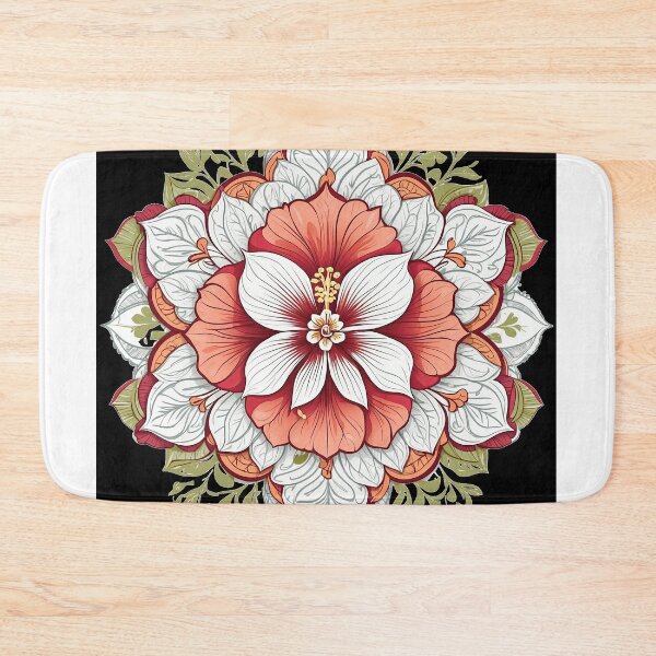 Item preview, Hibiscus Folk Embroidery Mandala Clipart Collection 6 designed and sold by PlayPlearnZone.