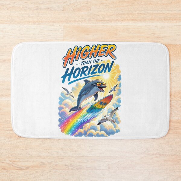 Item preview, Higher Than The Horizon Dolphin Surfer designed and sold by Sovereign Supply Co..
