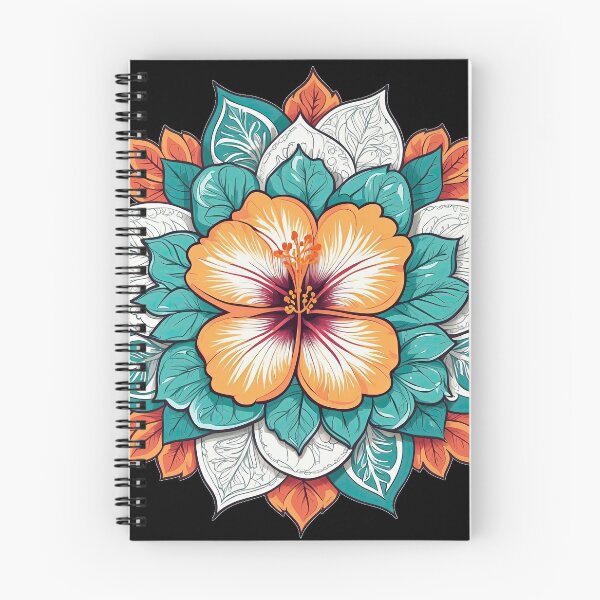 Item preview, Hibiscus Folk Embroidery Mandala Clipart Collection 7 designed and sold by PlayPlearnZone.