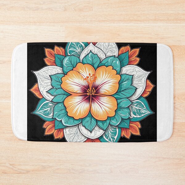 Item preview, Hibiscus Folk Embroidery Mandala Clipart Collection 7 designed and sold by PlayPlearnZone.