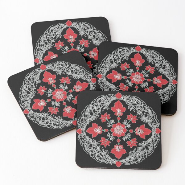 Item preview, Hibiscus Folk Embroidery Mandala Clipart Collection 12 designed and sold by PlayPlearnZone.