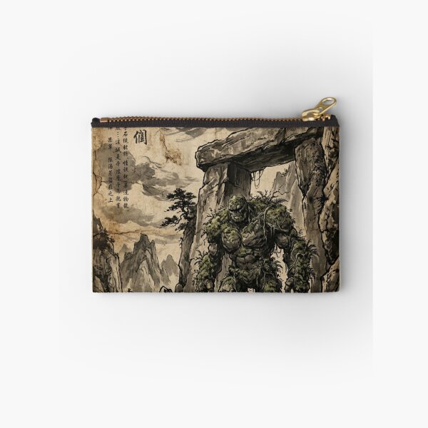 Item preview, The Stone Guardian of the Ancient Pass Sumi-e Ink Wash designed and sold by DuckOddity.