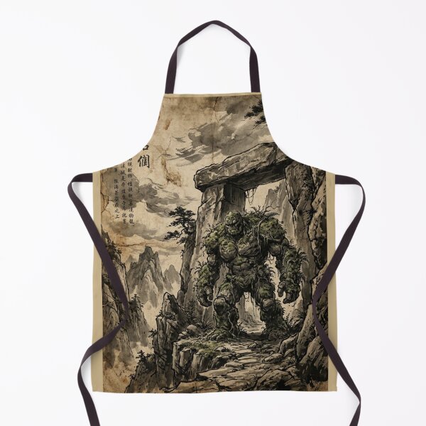 Item preview, The Stone Guardian of the Ancient Pass Sumi-e Ink Wash designed and sold by DuckOddity.