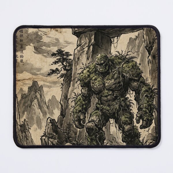 Item preview, The Stone Guardian of the Ancient Pass Sumi-e Ink Wash designed and sold by DuckOddity.