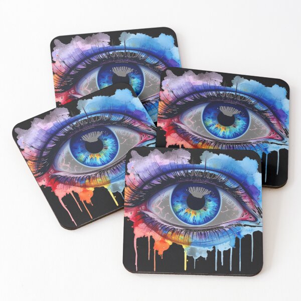 Item preview, Female eye, blue, in semi-translucent watercolors designed and sold by LiskoDesign.