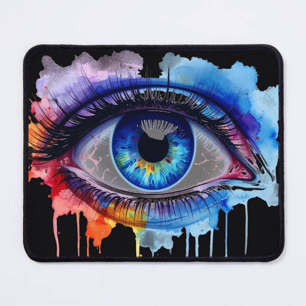 Item preview, Female eye, blue, in semi-translucent watercolors designed and sold by LiskoDesign.