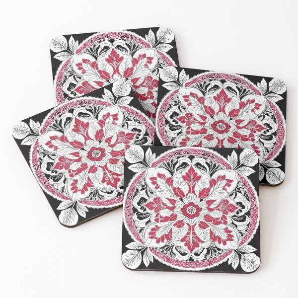 Item preview, Hibiscus Folk Embroidery Mandala Clipart Collection 15 designed and sold by PlayPlearnZone.