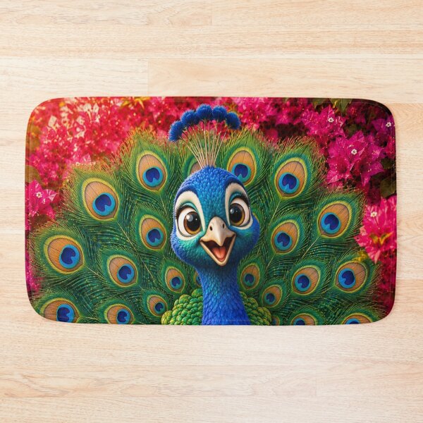 Item preview, Cute Peacock in Blooming Bougainvillea designed and sold by Rohan132.