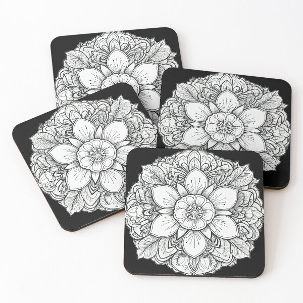 Item preview, Hibiscus Folk Embroidery Mandala Clipart Collection 16 designed and sold by PlayPlearnZone.