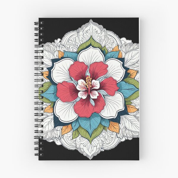 Item preview, Hibiscus Folk Embroidery Mandala Clipart Collection 8 designed and sold by PlayPlearnZone.