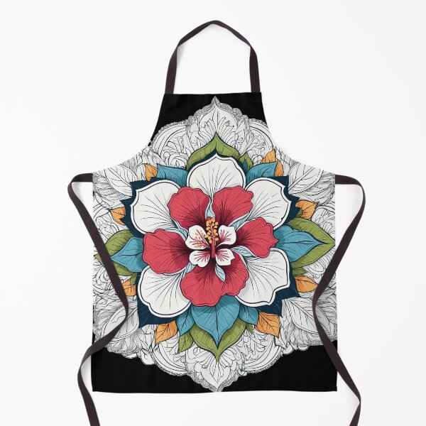 Item preview, Hibiscus Folk Embroidery Mandala Clipart Collection 8 designed and sold by PlayPlearnZone.