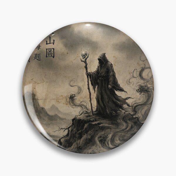 Item preview, Necromancer atop the Cursed Hill Sumi-e Ink Wash designed and sold by DuckOddity.