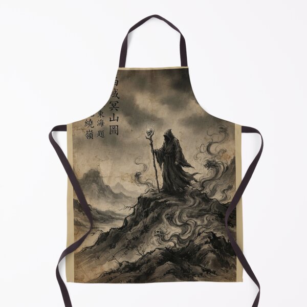 Item preview, Necromancer atop the Cursed Hill Sumi-e Ink Wash designed and sold by DuckOddity.