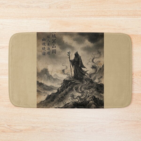 Item preview, Necromancer atop the Cursed Hill Sumi-e Ink Wash designed and sold by DuckOddity.