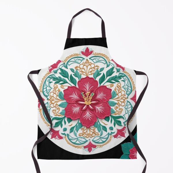 Item preview, Hibiscus Folk Embroidery Mandala Clipart Collection 9 designed and sold by PlayPlearnZone.