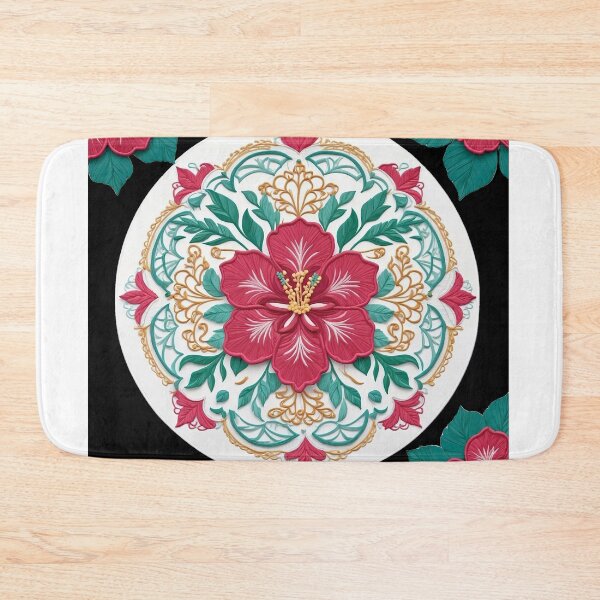 Item preview, Hibiscus Folk Embroidery Mandala Clipart Collection 9 designed and sold by PlayPlearnZone.