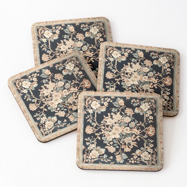 Item preview, Chinese Silk Floral Rug | Vintage Oriental Peony Carpet Pattern designed and sold by GrinGalore.