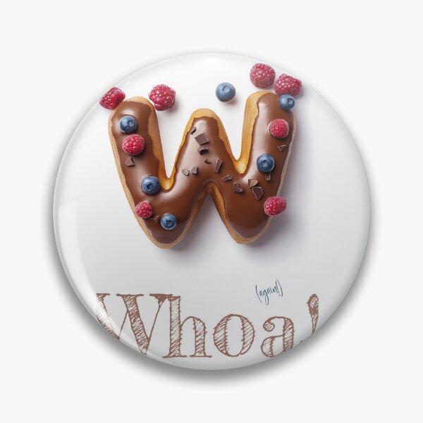 Item preview, Donut Alphabet Letter W - Whoa! Again! - Funny Food Typography Description designed and sold by sabantha.