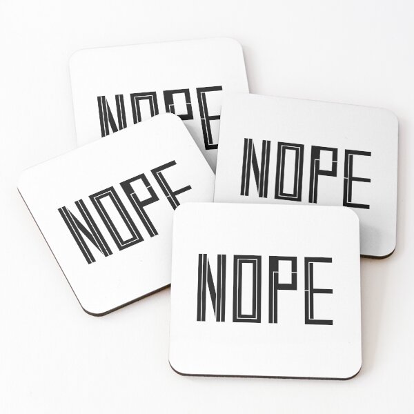 Item preview, Nope Black Typography Funny Quote designed and sold by nimoxi.