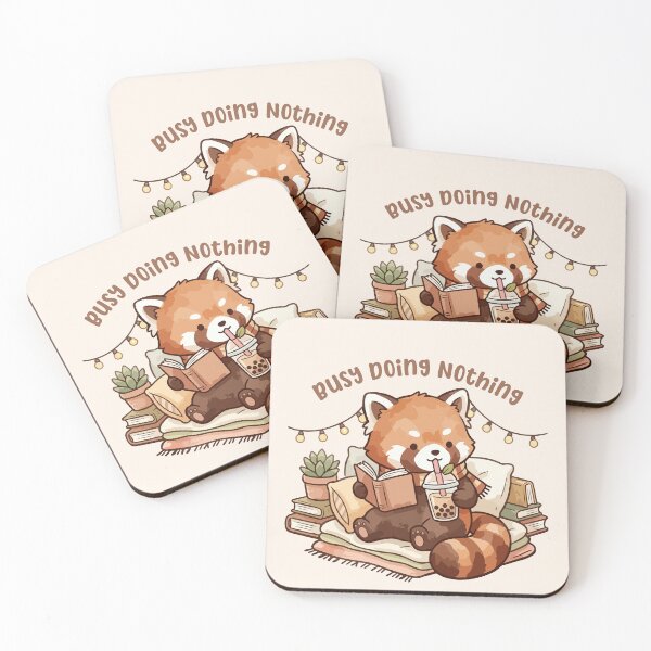 Item preview, Busy Doing Nothing Cozy Red Panda Cartoon designed and sold by stylishdzign.