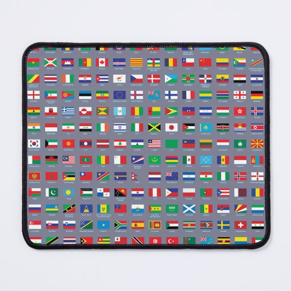 Item preview, Flags of the World All Countries Nations With Country Names -Gray designed and sold by Divine Ease.