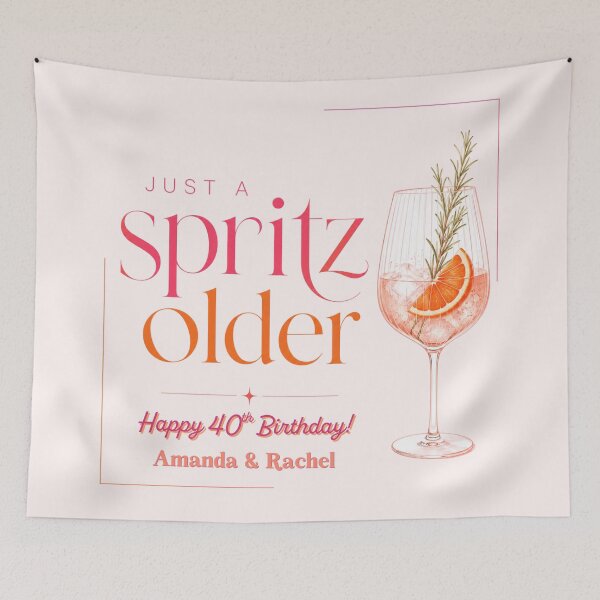 Item preview, 40th Birthday Tapestry 9 - just a spritz older designed and sold by taylorvinyls.