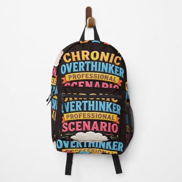 Item preview, Chronic Overthinker colorful typographic funny saying design designed and sold by SmashingDeals.