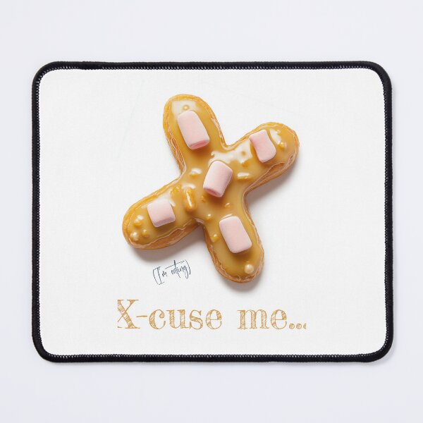 Item preview, Donut Alphabet Letter X - X-cuse Me... I'm Eating - Funny Food Typography designed and sold by sabantha.