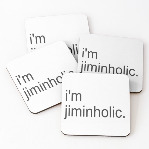 Item preview, I'm Jiminholic Quote - Black Text Sticker designed and sold by RodyKpopshop.