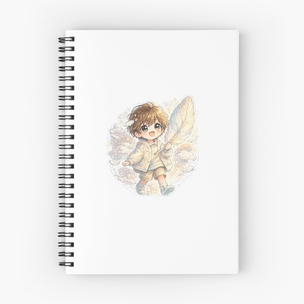 Item preview, Magic Feather Chibi Boy – Cute Kawaii Sticker designed and sold by blossomfun.