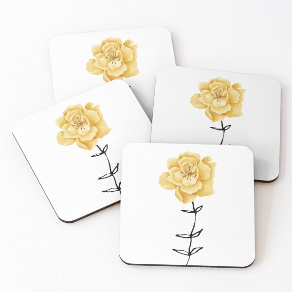 Item preview, Yellow Flower Black Leaves designed and sold by PublicArtDesign.
