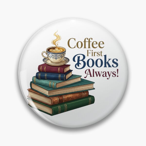 Item preview, Coffee First, Books Always | Book Aesthetic | Reading Addiction | Book Lover Gift | Cozy Coffee Reader | Bookworm T-Shirt, Sticker & Mug Design designed and sold by TheDigitalArtisianHub.