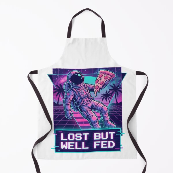 Item preview, Lost But Well Fed Funny Astronaut Pizza Retro T-Shirt Design designed and sold by Evv_u.