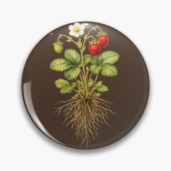 Item preview, Wild Strawberry Botanical Illustration – Vintage Fragaria Vesca Watercolor Scientific Art designed and sold by MagicMakerPh.